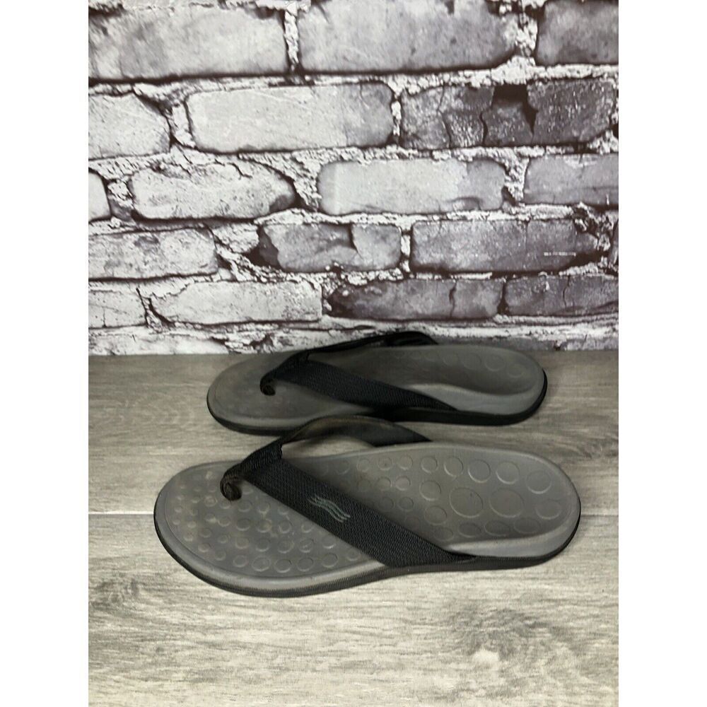 Vionic Wave Black Toe Post Flip Flop Sandals Unis… - image 7